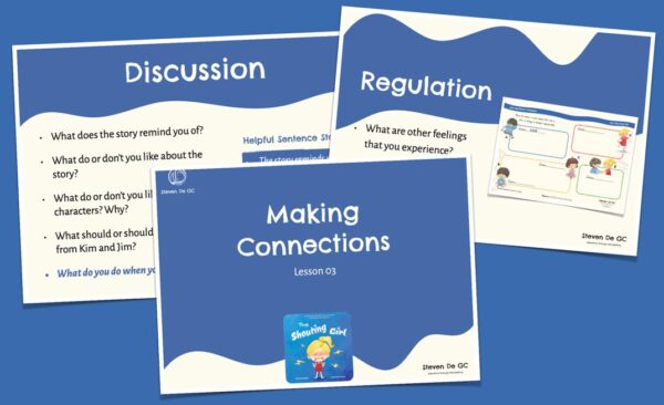Talk for Reading lesson - Making connections - Health and Physical Education the shouting girl big emotions anger regulation strategies and reading comprehension strategies