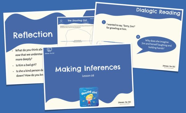 The Shouting Girl Making inferences talk for reading comprehension strategies empathy iceberg chart